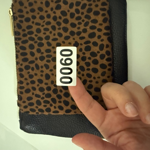 Aimee Kestenberg Leather Calf Hair Animal Print Wristlet Clutch Set | One Size - Picture 2 of 16